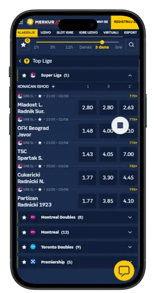 MerkurXtip Fudbal app