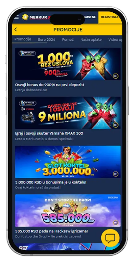 merkur x tip aplikacija