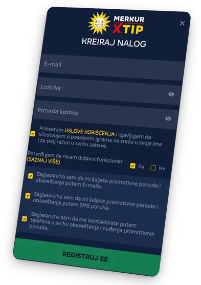 merkur x tip registracija